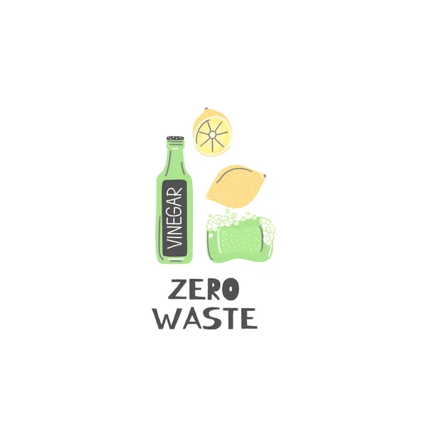 Essig Zitrone Natürliche Seife Bio Reiniger Umweltfreundlich Lebensstil Ohne Verschwendung — Stockfoto