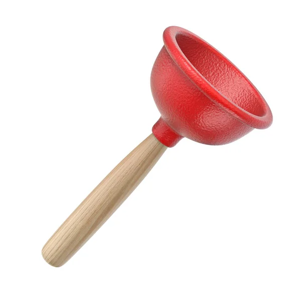 Red Kitchen Plunger Render Illustration Isolated White Background — Stock Photo, Image