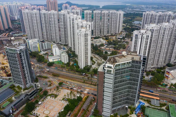 Tin Shui Wai Hong Kong Febbraio 2019 Quartiere Residenziale Nella — Foto Stock