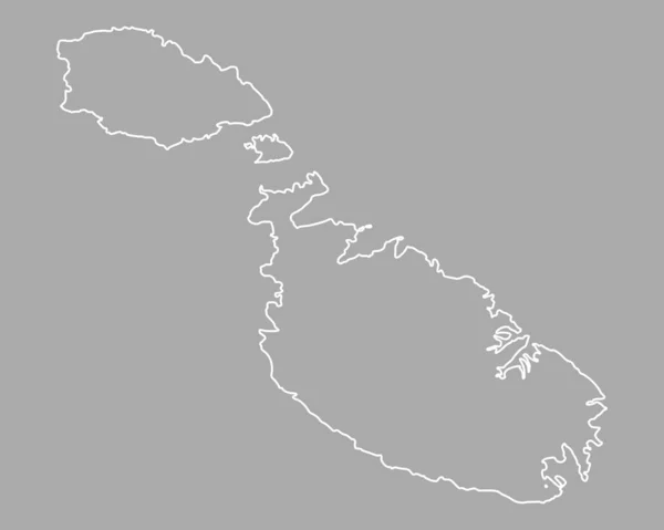 Mappa Malta Illustrazione Geografica Della Mappa — Foto Stock