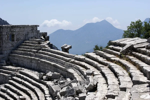 Dilapidated Theater Termessos Antalya — Stock Photo, Image