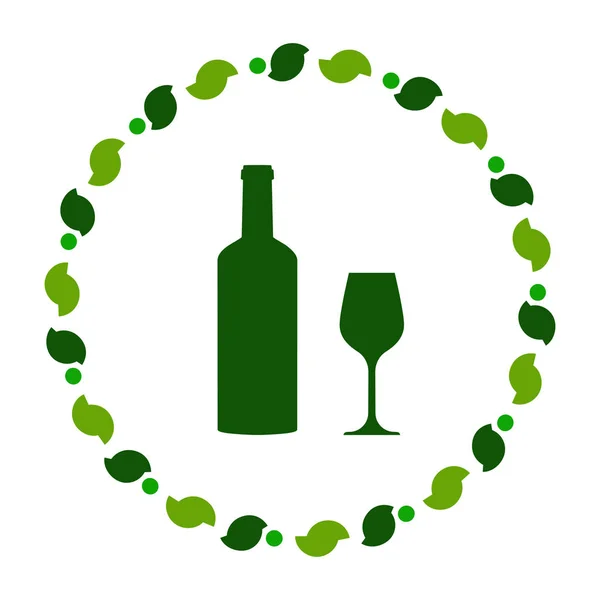 Bicchiere Vino Ghirlanda — Foto Stock