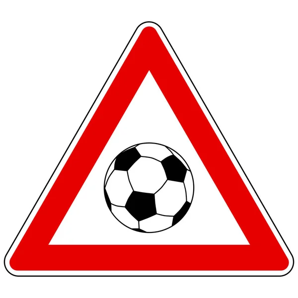 Bola Fútbol Señal Atención — Foto de Stock