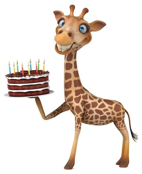 Fun Giraffe Ilustración — Foto de Stock