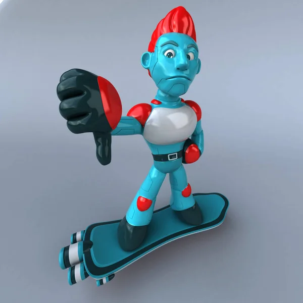 Red robot - 3D Illustration