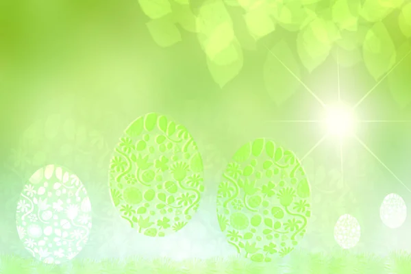 Happy Easter Background Abstract Delicate Light Green Spring Summer Background — Stock Photo, Image