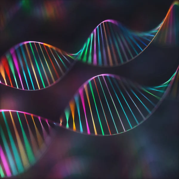 Kép Genetikai Kódokat Dns Koncepció Képet Használja Háttérként Színes Illusztráció — Stock Fotó