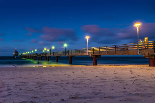 Prachtige Indruk Bij Zeebrug Zingst Duitsland — Stockfoto