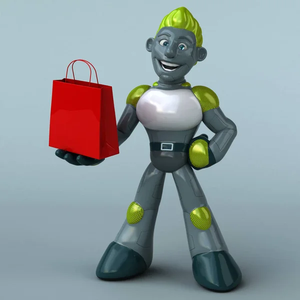 Green Robot - 3D Illustration