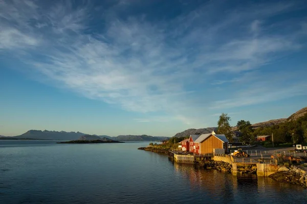 Forvik Harbour Building Noorwegen — Stockfoto