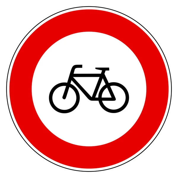 Bicicleta Sinal Proibição — Fotografia de Stock