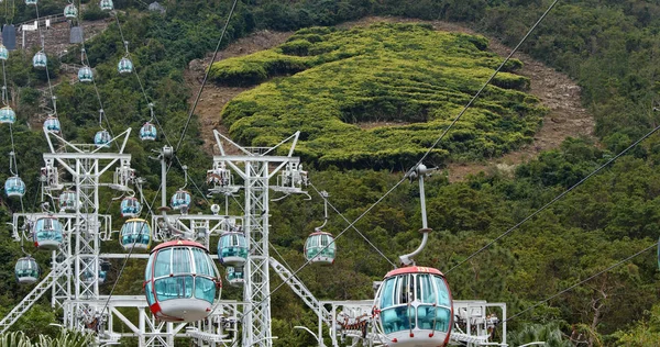 Lei Chau Hong Kong Décembre 2018 Téléphérique Dans Parc Océanique — Photo