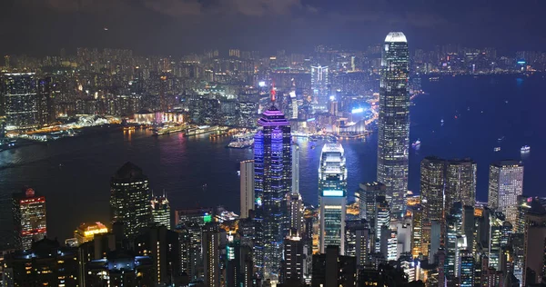 Victoria Peak Hong Kong November 2018 Hongkong Oriëntatiepunt Nachts — Stockfoto