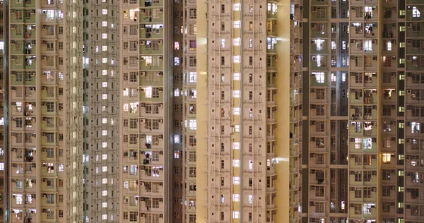 Casa Pública Edifício Fachada Noite — Fotografia de Stock