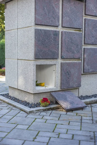 Stone Columbarium Empty Niche Urn — Stock Photo, Image