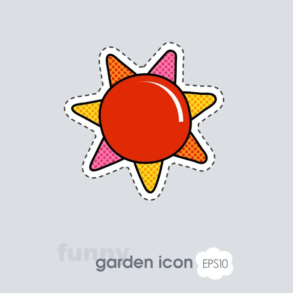 Słońce Płaski Wektor Ikona Izolowane Ogród Eps — Zdjęcie stockowe