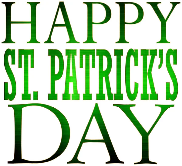 Grün Metallic Patricks Day Feier Glück Illustration Irisch — Stockfoto