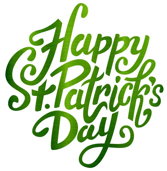 Zöld Metál Szent Patricks Nap Szerencse Illusztráció Irishgreen Metál Szent — Stock Fotó