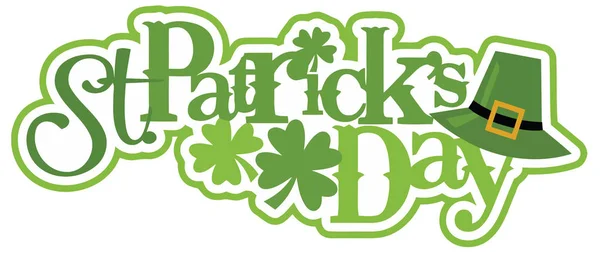 Green Shamrock Patricks Day Celebration Luck Illustration Irish — стоковое фото