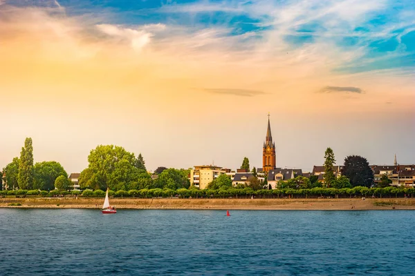 Cityscape Bonn River Rhine Bright Day Germany — Stock Photo, Image