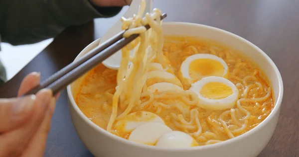 Delicioso Laksa Tigela — Fotografia de Stock