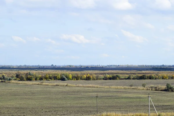 Arado Campo Primavera Aldeia Terras Agrícolas Kuban Preparação Campos Para — Fotografia de Stock