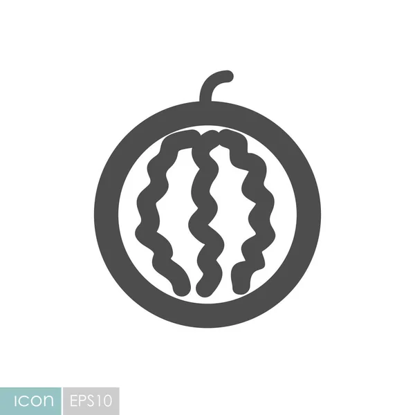 Vlakke Watermeloen Icoon Landbouwteken Grafiek Symbool Voor Website Ontwerp Logo — Stockfoto