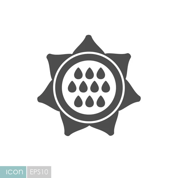 Ikona Konturu Słonecznika Znak Rolnictwa Symbol Graficzny Dla Projektu Strony — Zdjęcie stockowe