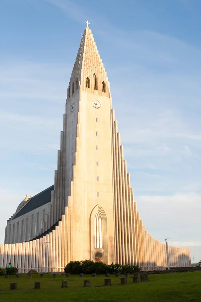 Hallgrimskirkja Kirche Außenansicht Wahrzeichen Von Reykjavik Kathedrale Von Reykjavik — Stockfoto