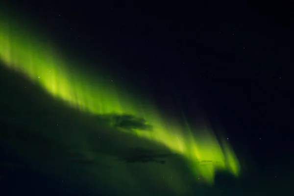 Βόρεια Φώτα Λεπτομέρεια Θέα Από Την Ισλανδία Ορόρα Μπορεάλις Πράσινο — Φωτογραφία Αρχείου