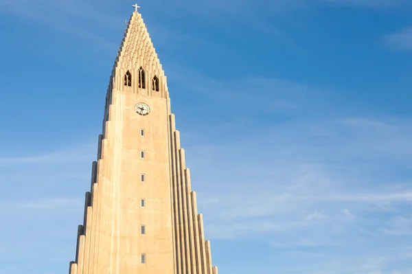 Hallgrimskirkja Kirche Außenansicht Wahrzeichen Von Reykjavik Kathedrale Von Reykjavik — Stockfoto
