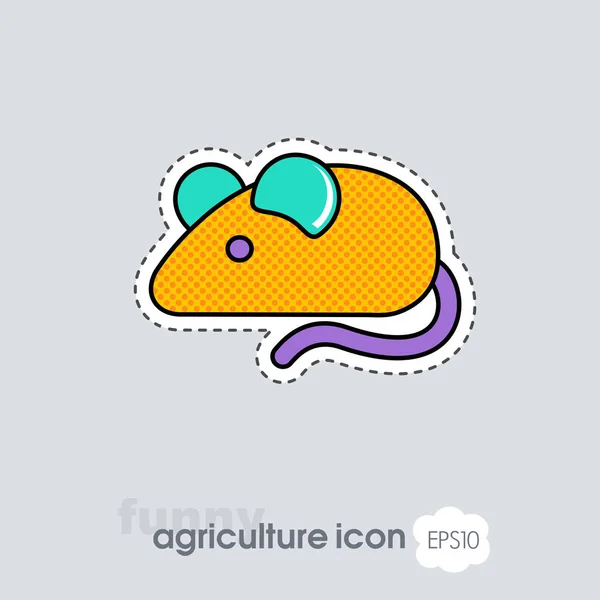 田鼠图标 农业标志 图形符号为您的网站设计 应用程序 用户界面 病媒说明 Eps10 — 图库照片
