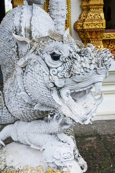 Naga Wat Buppharam Kota Tua Chiang Mai Thailand — Stok Foto