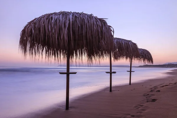 Salida Del Sol Playa Isla Creta Grecia —  Fotos de Stock