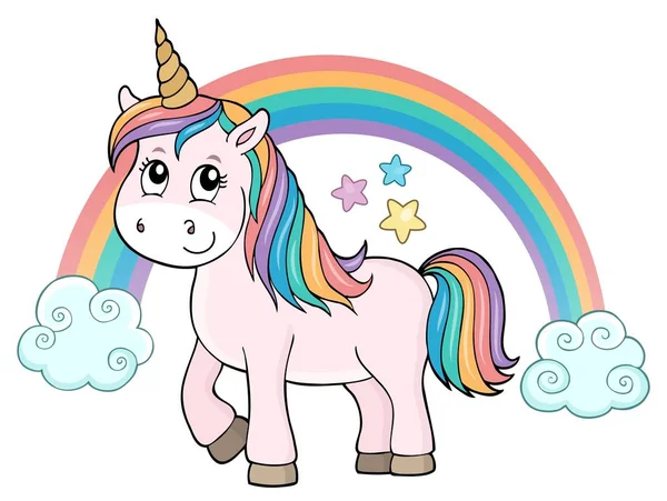 Cute unicorn topic image 2 - picture illustration.