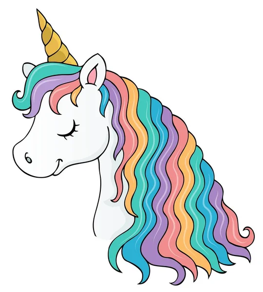 Stylized Unicorn Head Theme Image Picture Illustration — Stock Photo, Image