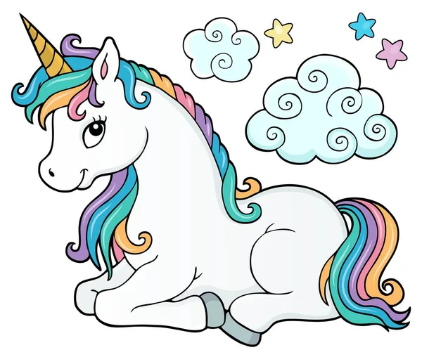 Stylized Unicorn Theme Image Picture Illustration — Stock Photo, Image