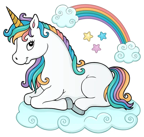 Stylized Unicorn Theme Image Picture Illustration — Stock Photo, Image