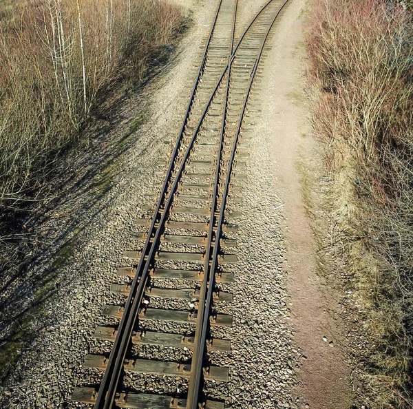 Details Points Rails Infrastructure — Stock Photo, Image