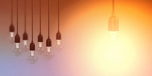 Perfekte Lösung Mit Eingeschalteter Glühbirne Als Konzept — Stockfoto