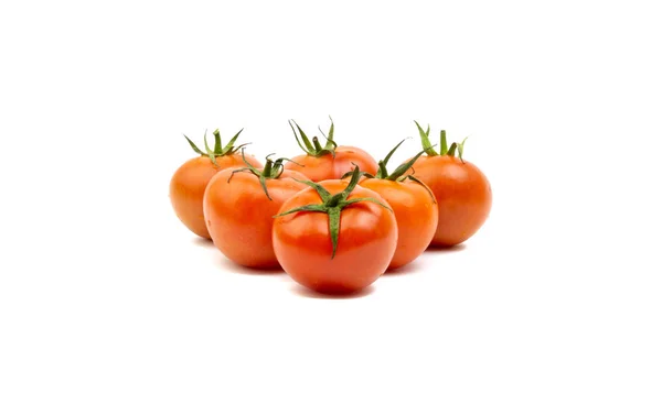 Tomate Gros Plan Sur Fond Blanc Concentration Sélective Fragment Culture — Photo