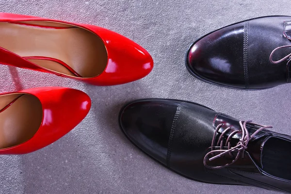 Composição Com Dois Pares Sapatos — Fotografia de Stock