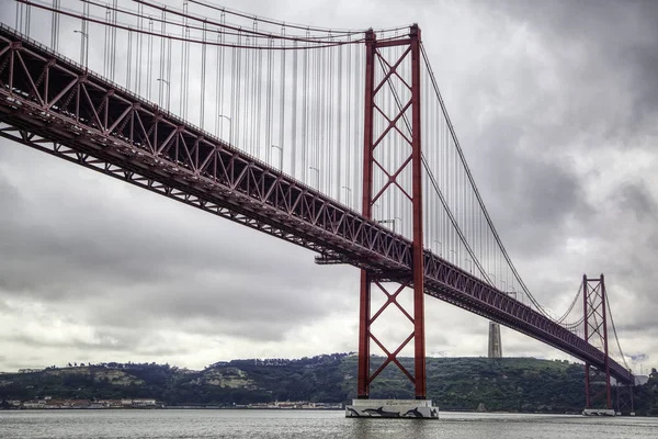 Pont Métallique Lisbonne Détail Pont Classique Dans Ville Portugal — Photo
