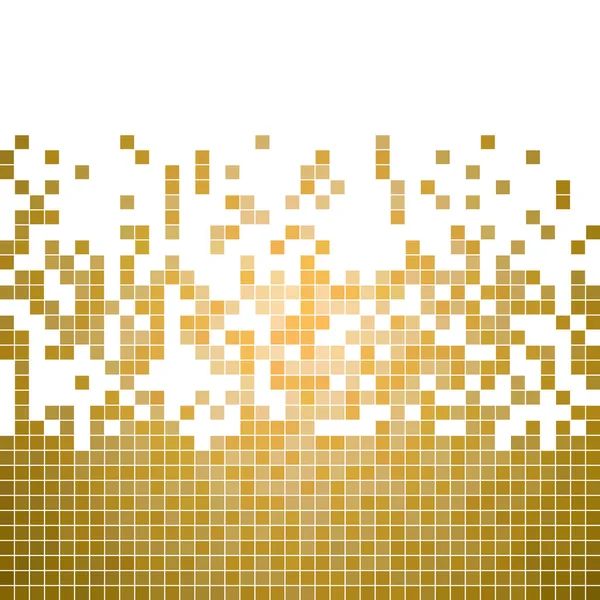 Abstrakte Quadratische Pixel Mosaik Hintergrund Gelb — Stockfoto