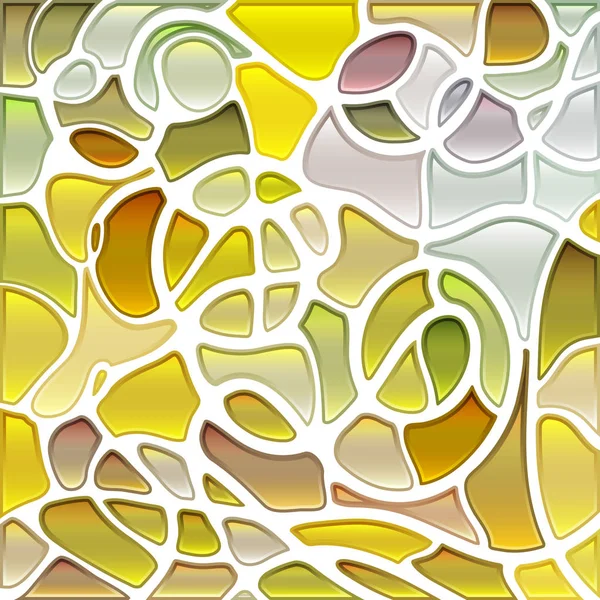 Fondo Abstracto Mosaico Vidrieras Amarillo Gris — Foto de Stock