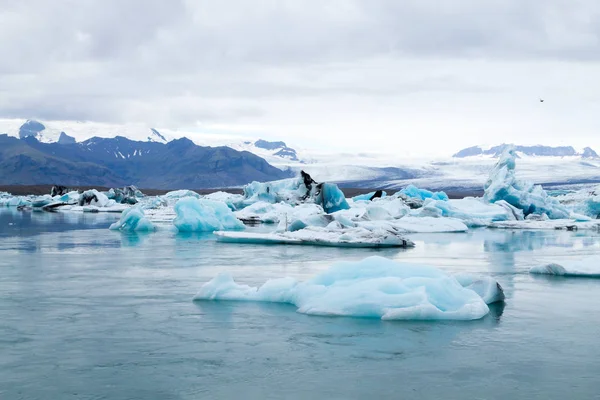 Lago Glaciale Jokulsarlon Islanda Gli Iceberg Galleggiano Sull Acqua Islanda — Foto Stock