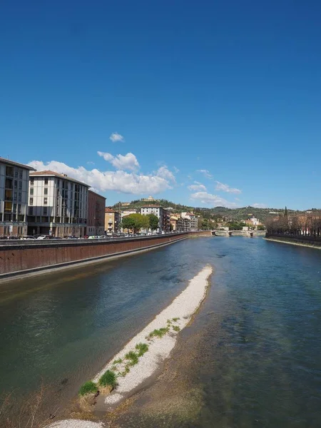 Görünüm Nehri Nin Adige Verona Talya — Stok fotoğraf