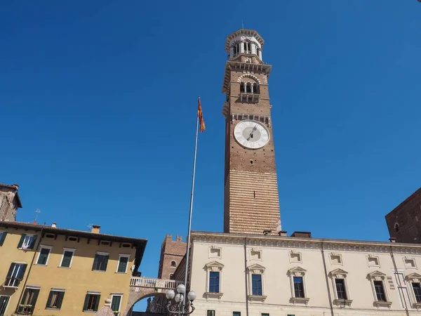 Piazza Delle Erbe Meaning Market Square Verona Italy — Stock Photo, Image