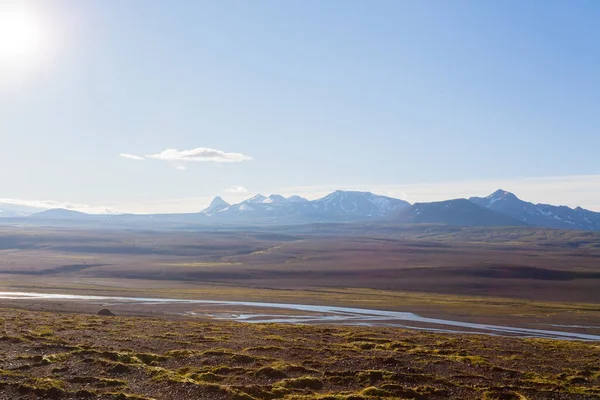 Hvitarvatn Alan Zlanda Kırsal Manzara Panorama Zlanda Sahne — Stok fotoğraf