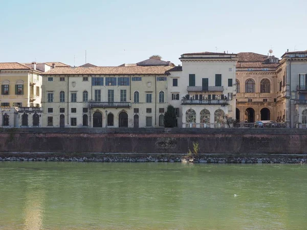 Vista Del Río Adigio Verona Italia — Foto de Stock